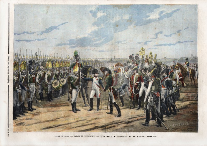 Le Petit Journal (supplément Illustré) du Lundi 30 avril 1894. N° 180. Napoléon. Salon de 1894. Palais de l'Industrie. Traité de Tilsit. Tableau de Lyonel Royer.