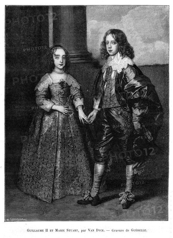 Guillaume II et Marie Stuart par Van Dick.