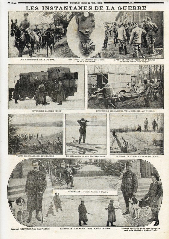 Le Petit Journal (supplément Illustré) du Dimanche 4 juin 1916. N° 1328. Quelques photos "instantanées" de la guerre. Kronprinz, croix de guerre, Jacquemin, Thirouin. Guerre 14-18.