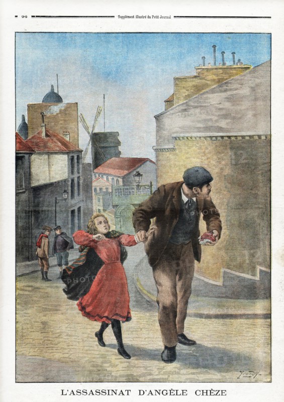 Le Petit Journal (supplément Illustré) du Dimanche 23 mars 1902. N° 592. Enlèvement. Kidnapping. L'assassinat d'Angèle Chèze.