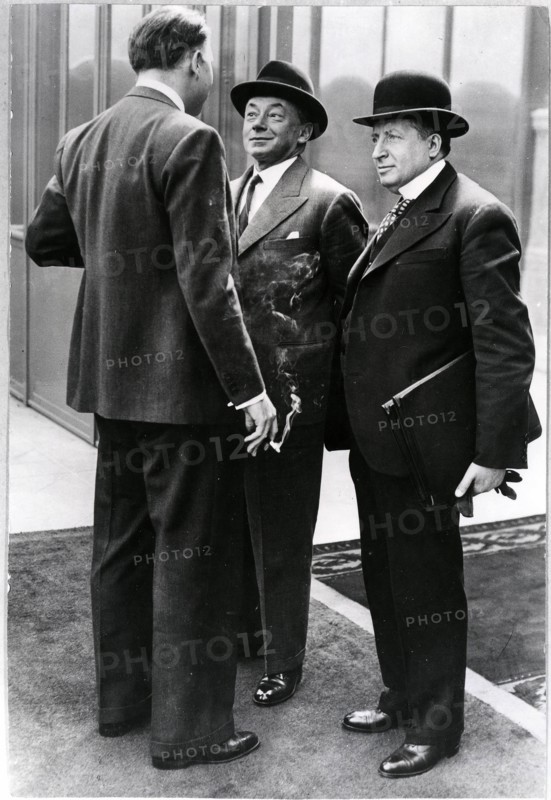 20 septembre 1938. Paul Reynaud et Georges Mandel sortent de l'Elysée.