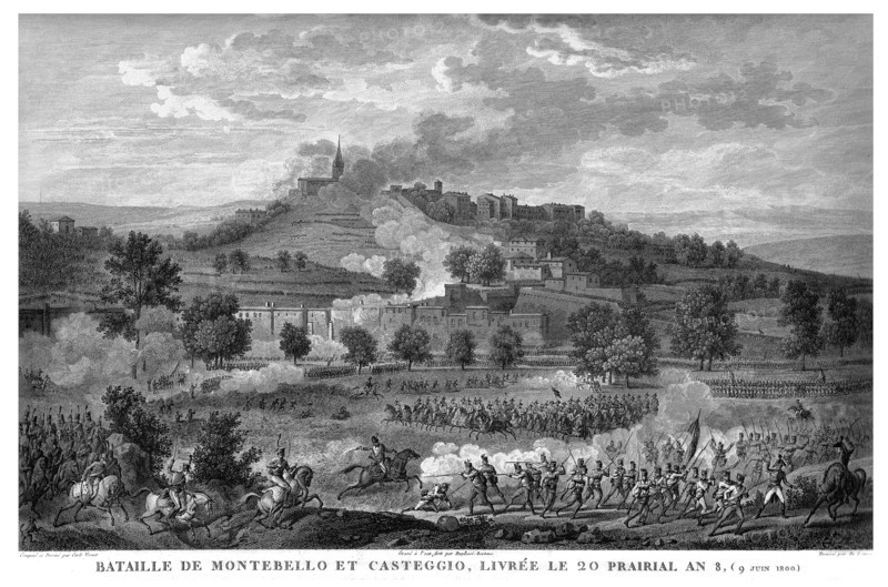 Epopée napoléonienne. Napoléon 1er. Bataille de Montebello et Casteggio, livrée le 20 Prairial de l'An VIII. 9 juin 1800.