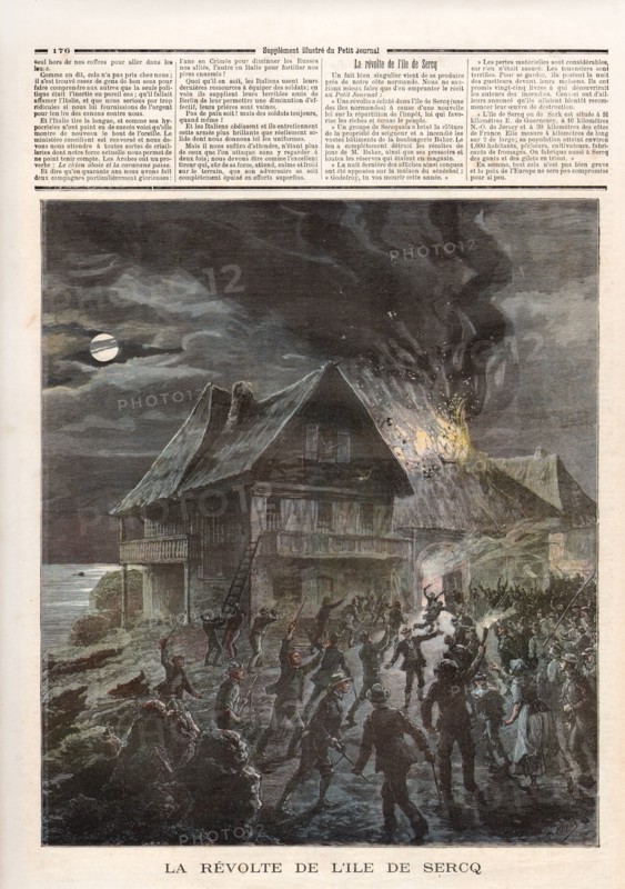 Le Petit Journal (supplément Illustré) du Samedi 28 mai 1892. N° 79. La révolte de l'île de Sercq. Normandie.