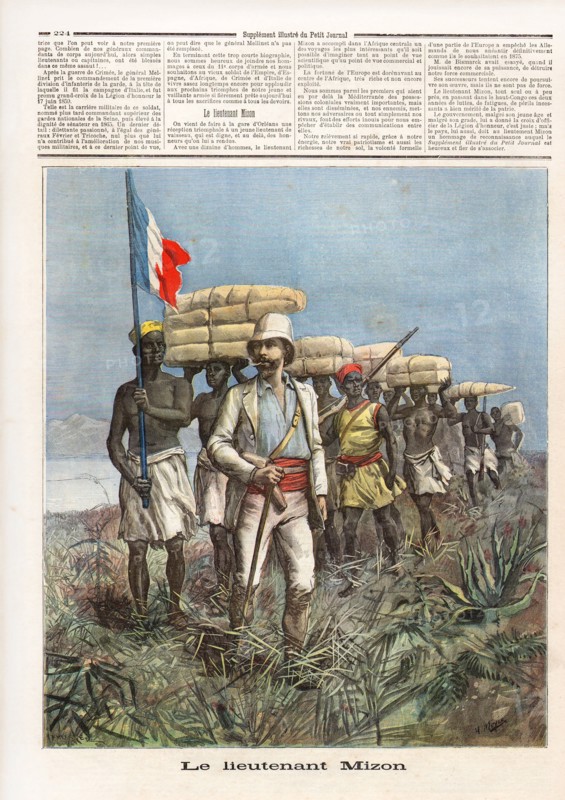 Le Petit Journal (supplément Illustré) du Samedi 9 juillet 1892. N° 85. Afrique. Colonisation. Le lieutenant Mizon.