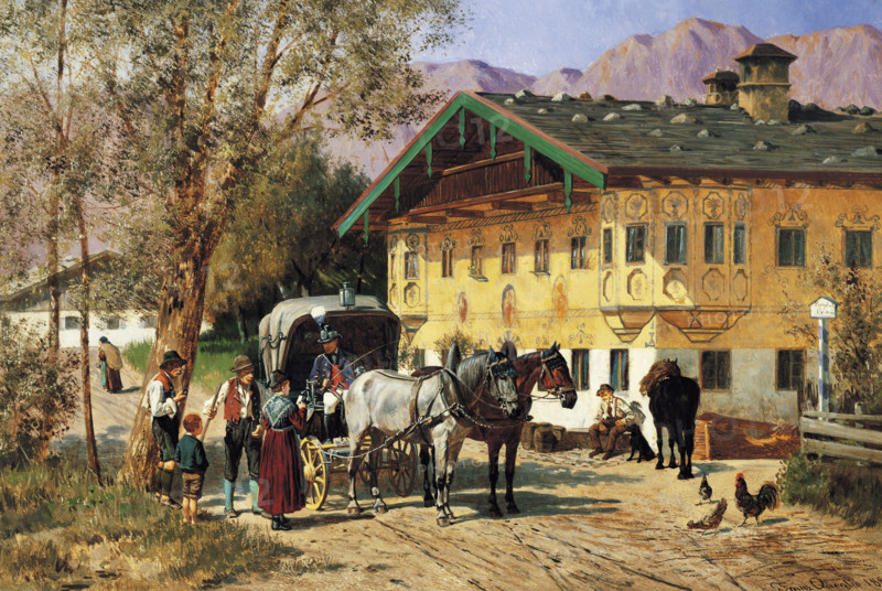 Quaglio, Villageois en Bavière