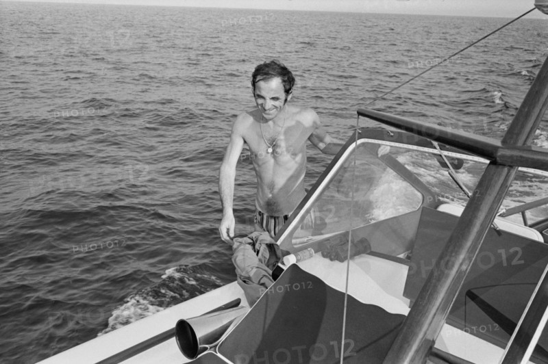 Charles Aznavour in holidays at La Napoule