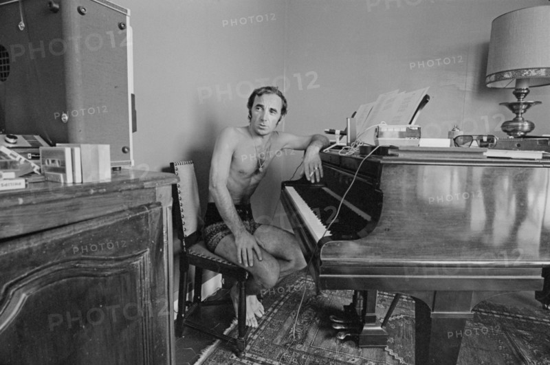 Charles Aznavour in holidays at La Napoule