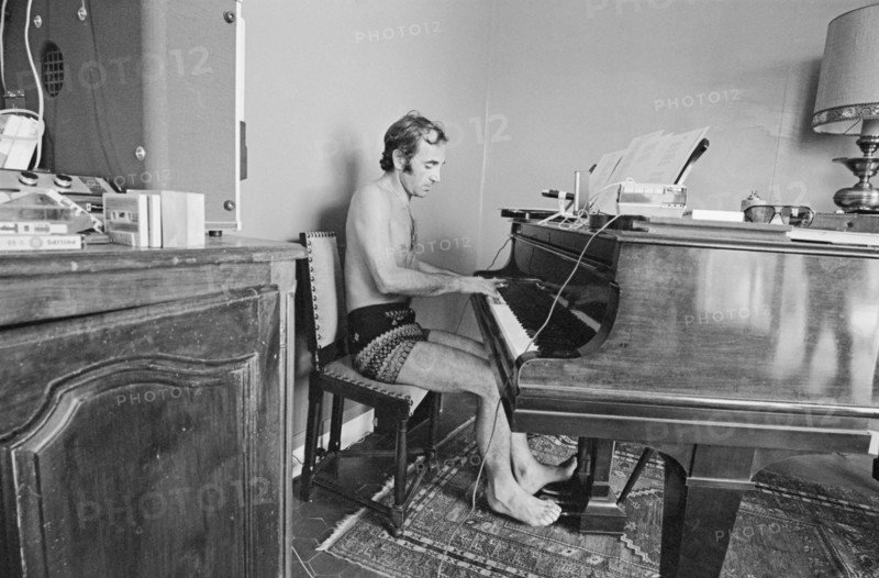 Charles Aznavour in holidays at La Napoule