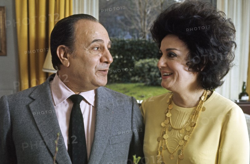 Tino Rossi with his wife Lilia Vetti, 1971