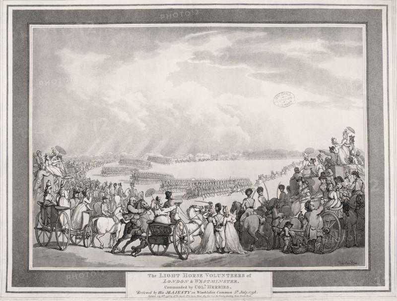 The Light Horse Volunteers of London & Westminster, 1798. Artist: Thomas Rowlandson