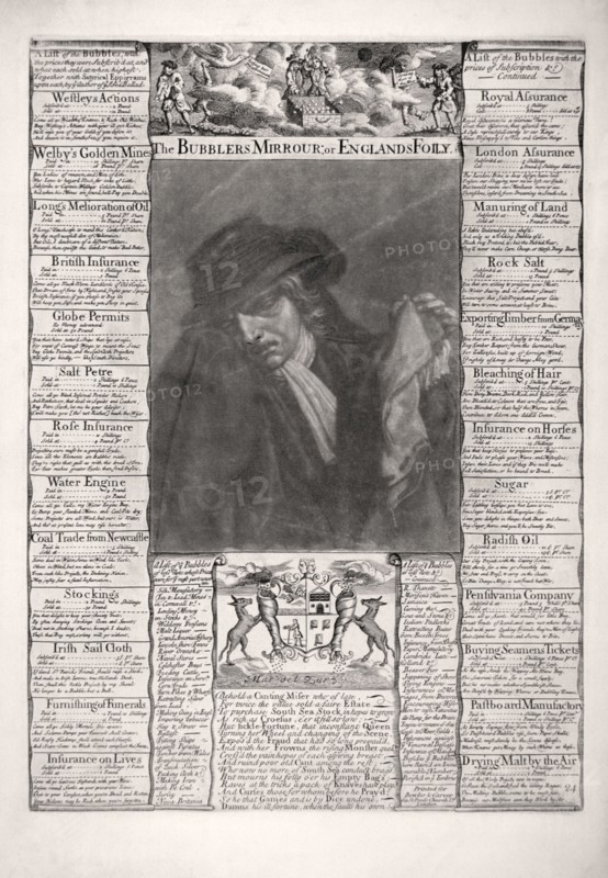 'The Bubblers' Mirrour, or England's Folly', 1720. Artist: Anon