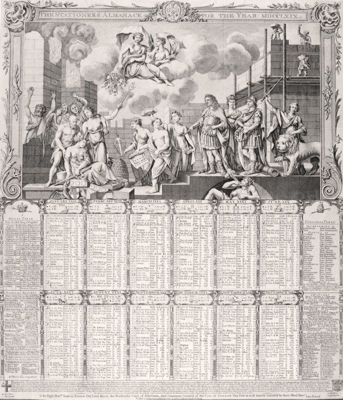 The Stationers' Almanack for 1769, c1768. Artist: Anon