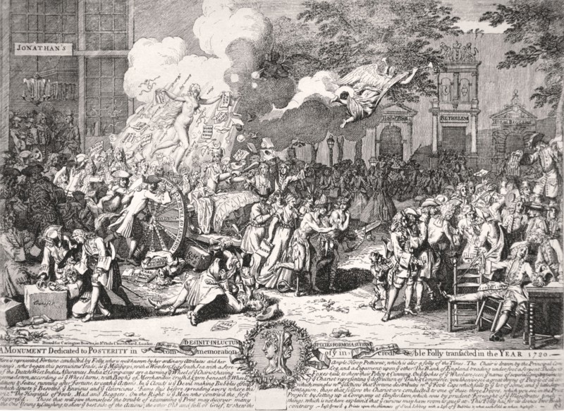 'A monument dedicated to posterity in commemoration of ye incredible folly transacted in ... 1720'. Artist: Bernard Baron