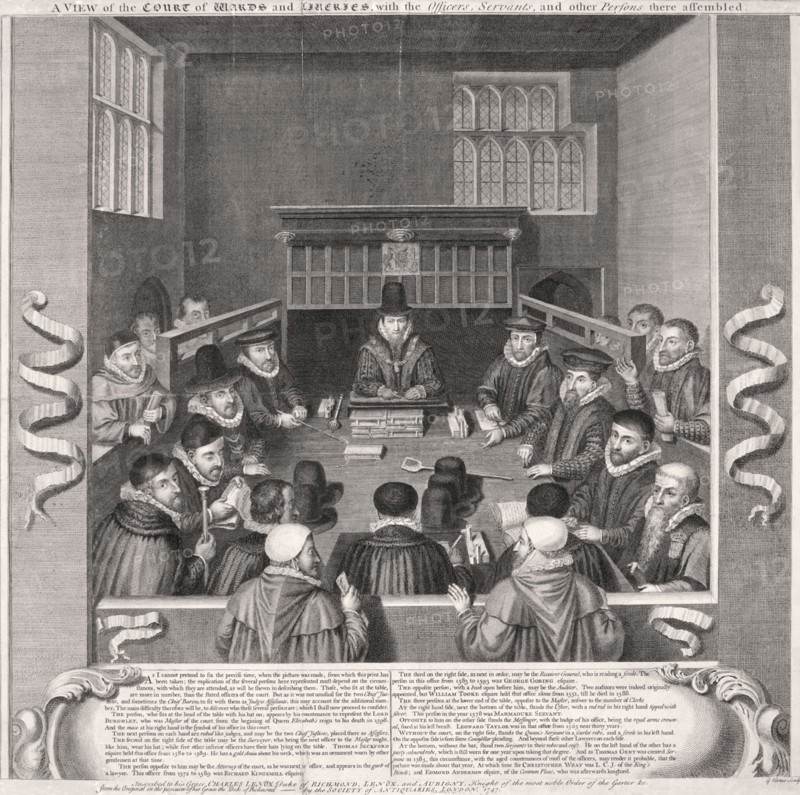 Interior view of the Court of Wards and Liveries, 1747. Artist: Anon