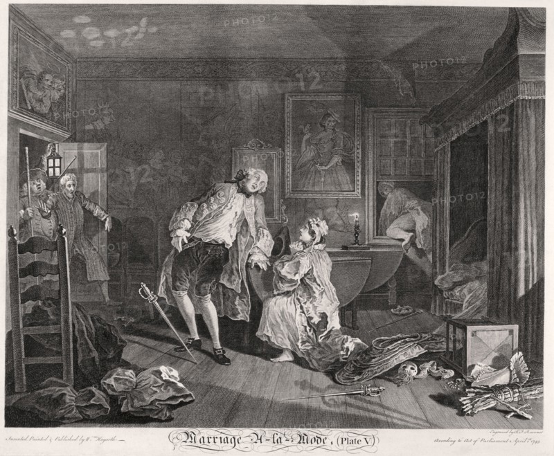 'Marriage a la mode, Plate V', 1745. Artist: Simon François Ravenet