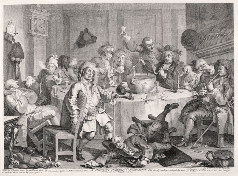 'A Midnight Modern Conversation', 1733. Artist: William Hogarth