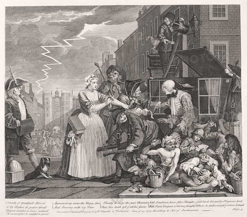 'A Rake's Progress', 1735; plate IV of VIII. Artist: William Hogarth