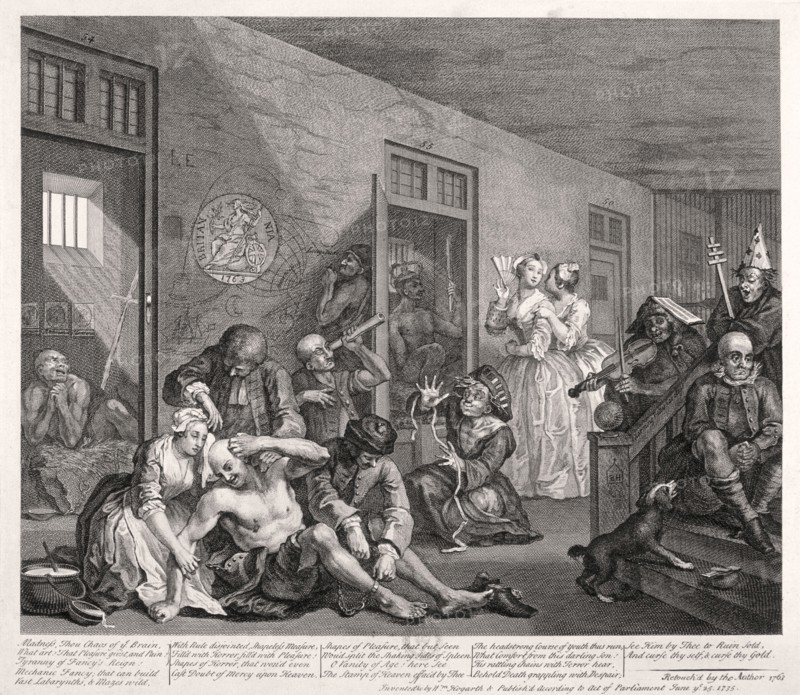 'A Rake's Progress', 1763; plate VIII of VIII. Artist: William Hogarth