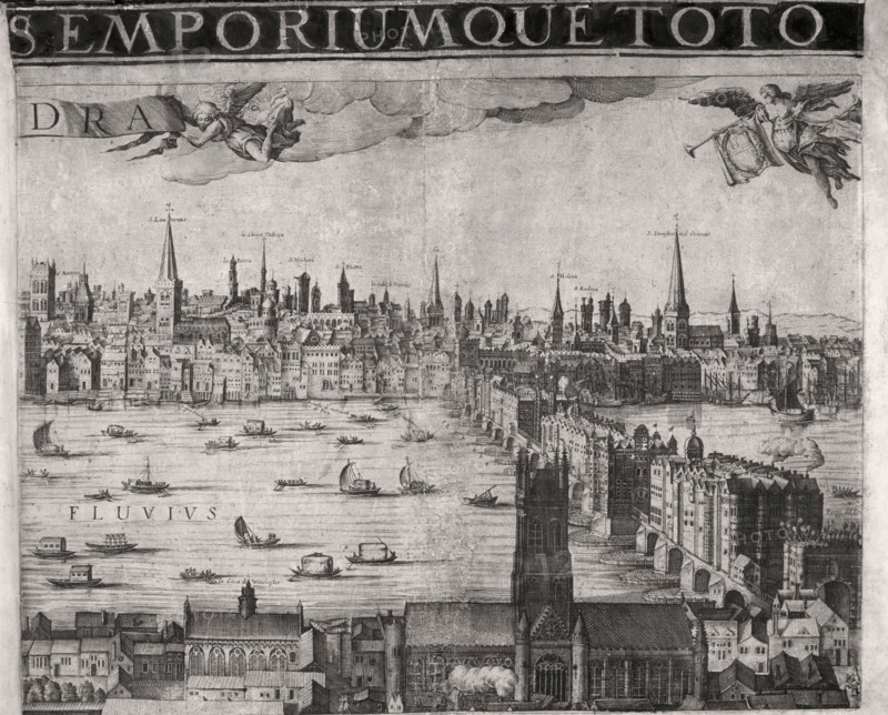 Panorama of London, 1629. Artist: Anon