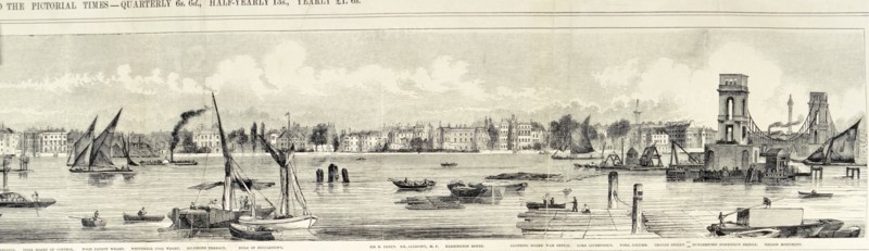 London from the River Thames, 1844 Artist: Frank Vizetelly