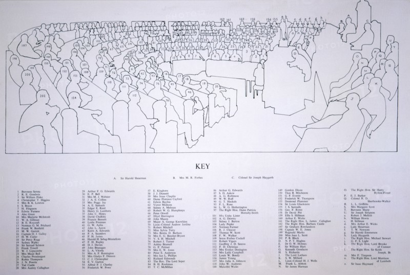 The first meeting of the Greater London Council in the County Hall, London, 1964. Artist: Alfred Reginald Thomson