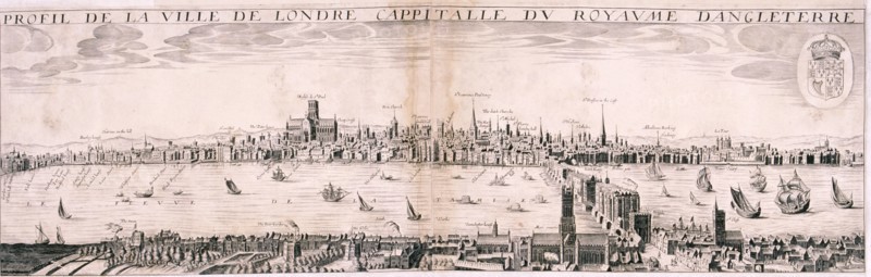 View of London from the south, 1643. Artist: Hugue Picart
