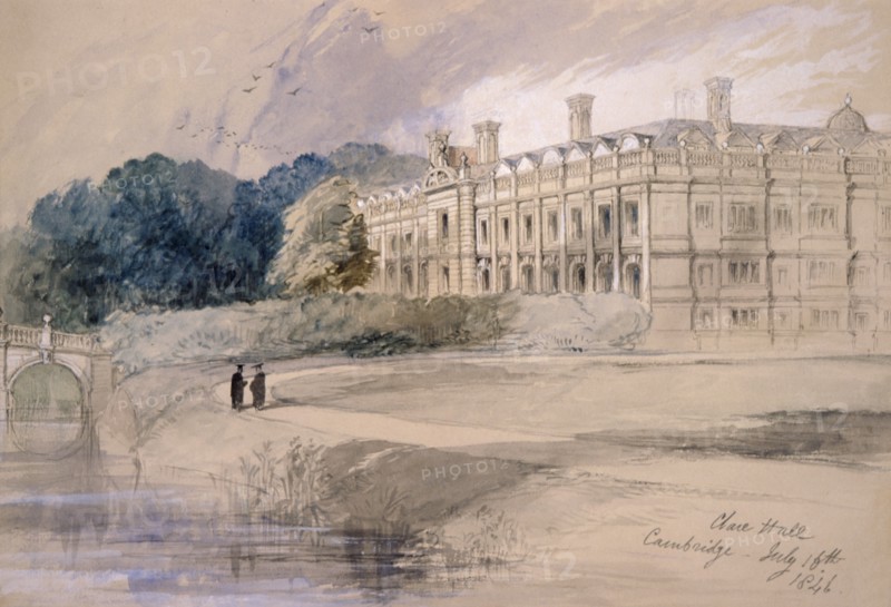 Clare Hall, Cambridge', 1846. Artist: Sir John Gilbert