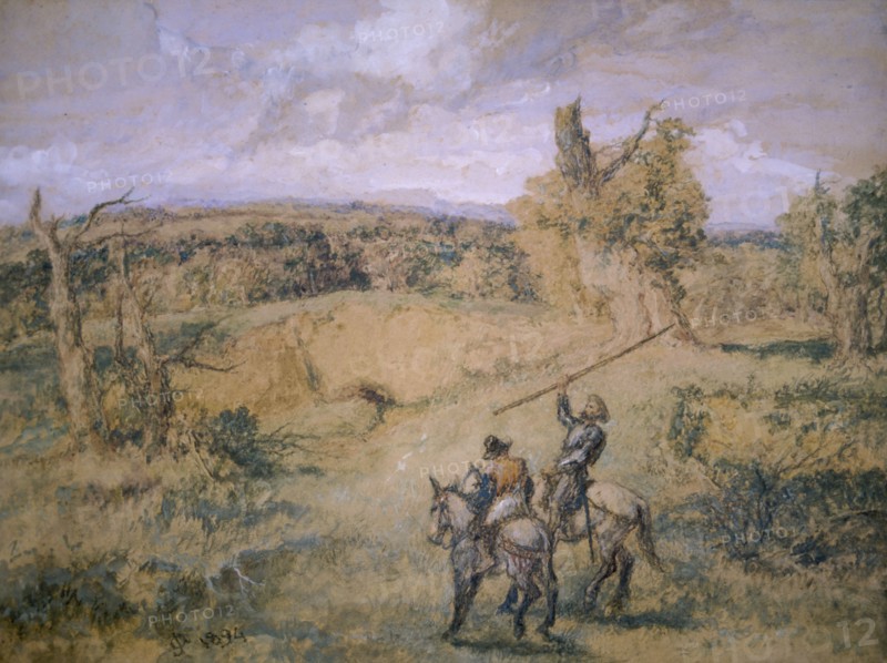 'Don Quixote and Sancho Panza', 1894. Artist: Sir John Gilbert