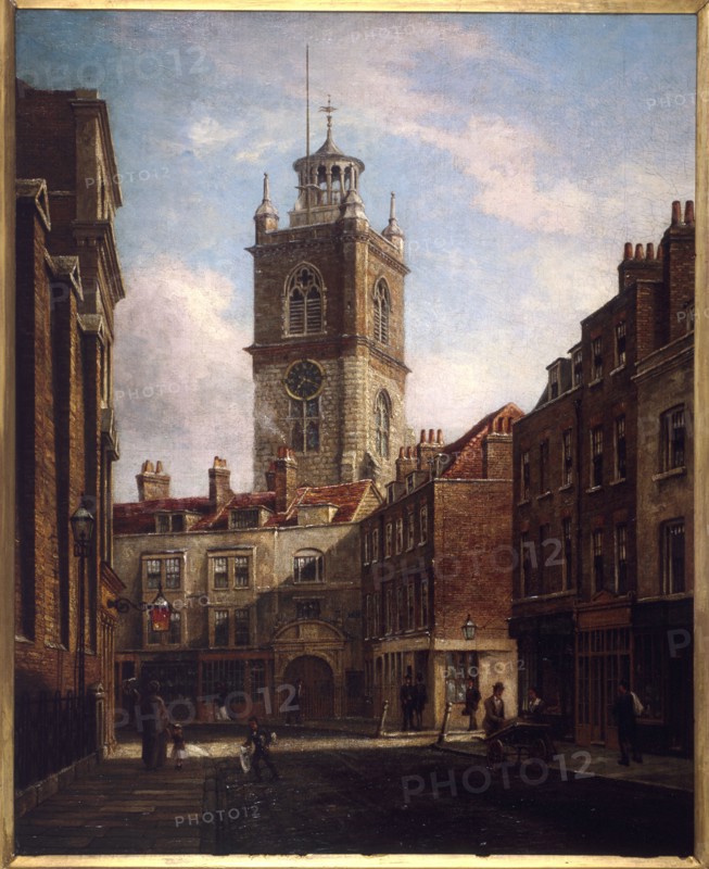 Fore Street and St Giles without Cripplegate. Artist: Walter Riddle