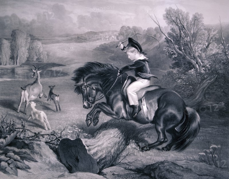 'The First Leap', 1857. Artist: Charles George Lewis