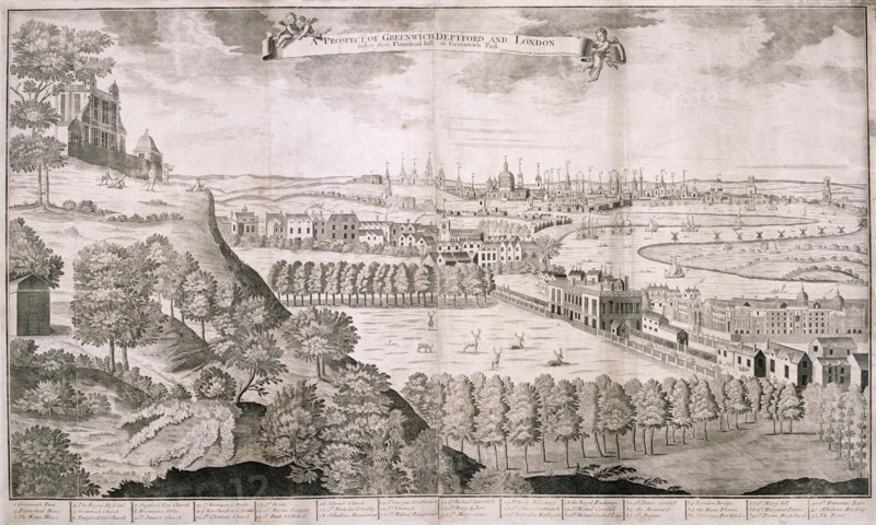 View from Greenwich Park, London, 1723. Artist: Sutton Nicholls