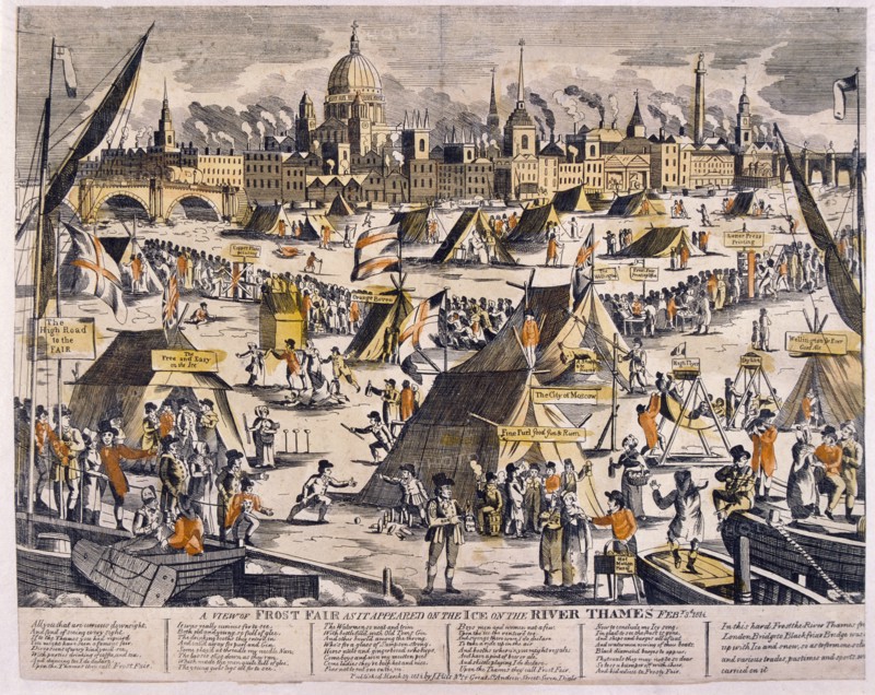 Frost Fair, 1814. Artist: Anon