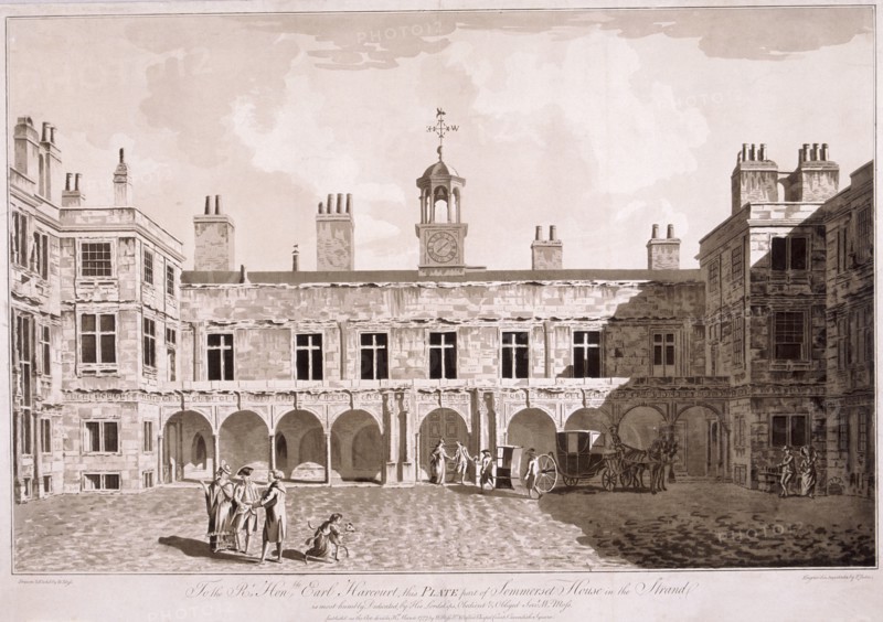 Somerset House, London, 1777. Artist: WG Moss
