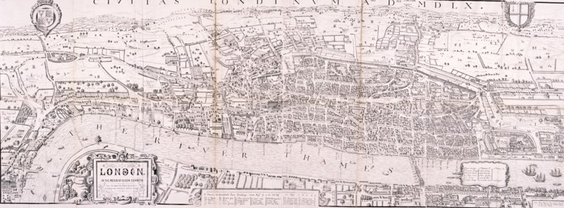 Map of London, c1560. Artist: Anon