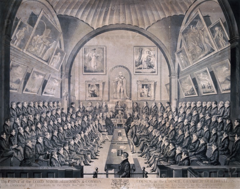 Guildhall, London, 1825. Artist: Richard Dighton