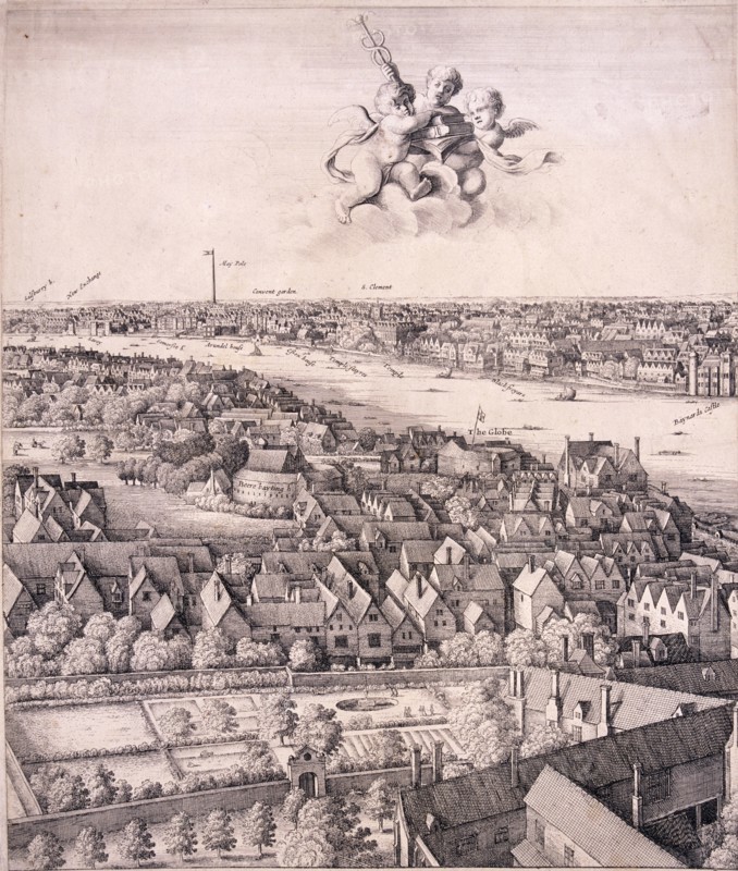 Panoramic view of London, c1670. Artist: Wenceslaus Hollar