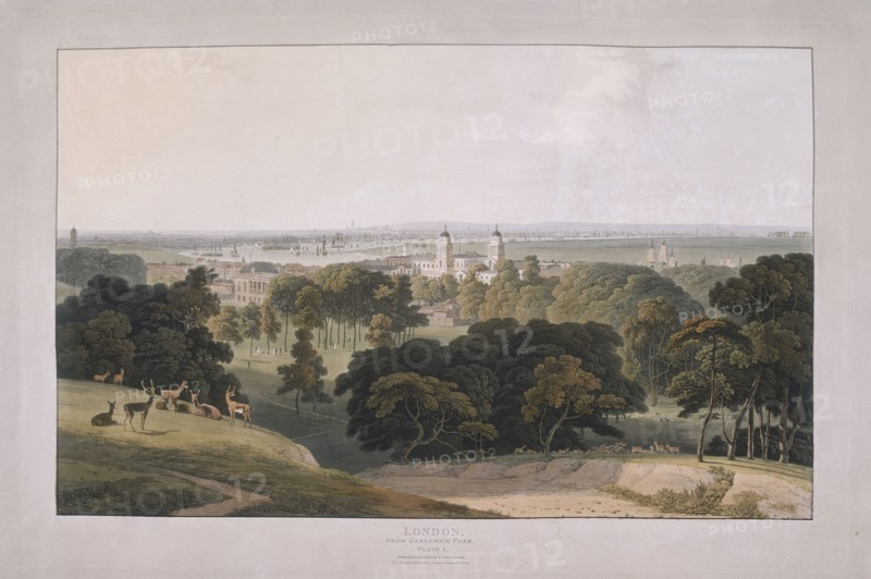 Greenwich Park, London, 1804. Artist: William Daniell