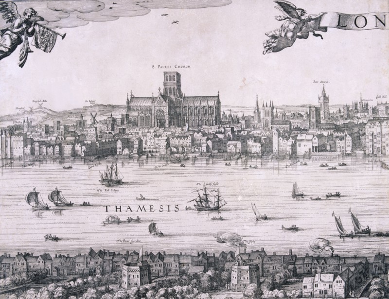 Panorama of London, 1616. Artist: Claes Jansz Visscher
