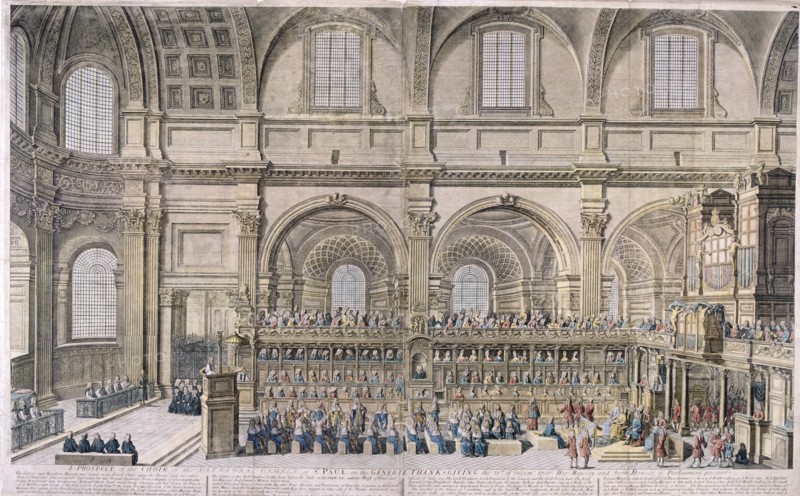 St Paul's Cathedral, London, 1706, (1707). Artist: Robert Trevitt