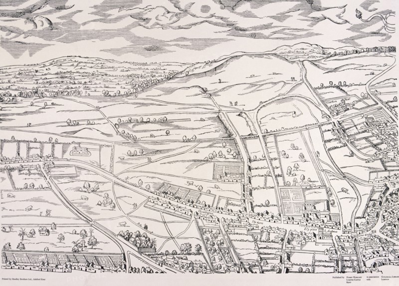 'Agas' Map of London, c1561. Artist: Unknown