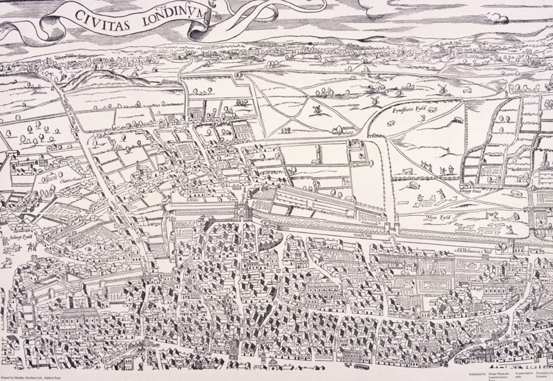'Agas' Map of London, c1561. Artist: Unknown
