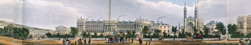 Panoramic view of the area around Regent's Park, London, 1831. Artist: Anon