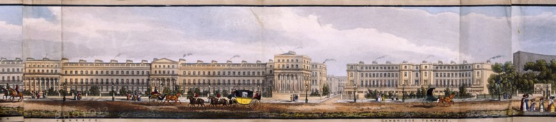 Panoramic view of the area around Regent's Park, London, 1831. Artist: Anon