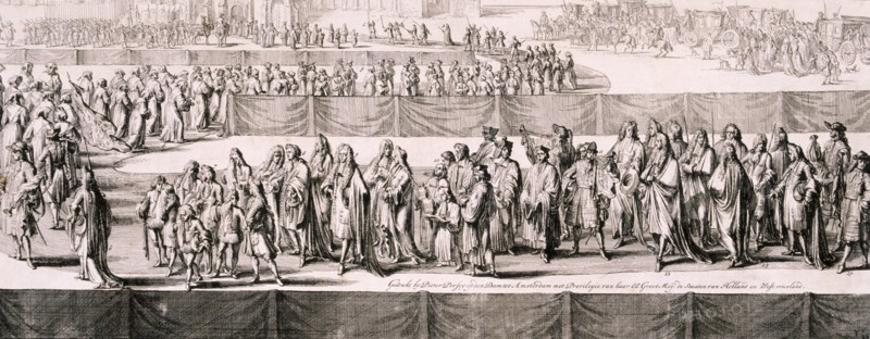 Queen Mary II's funeral, Westminster Abbey, London, 1695. Artist: Romeyn de Hooghe