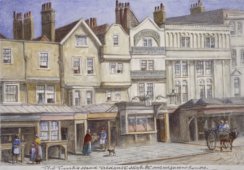 Aldgate High Street, London, 1869. Artist: JT Wilson