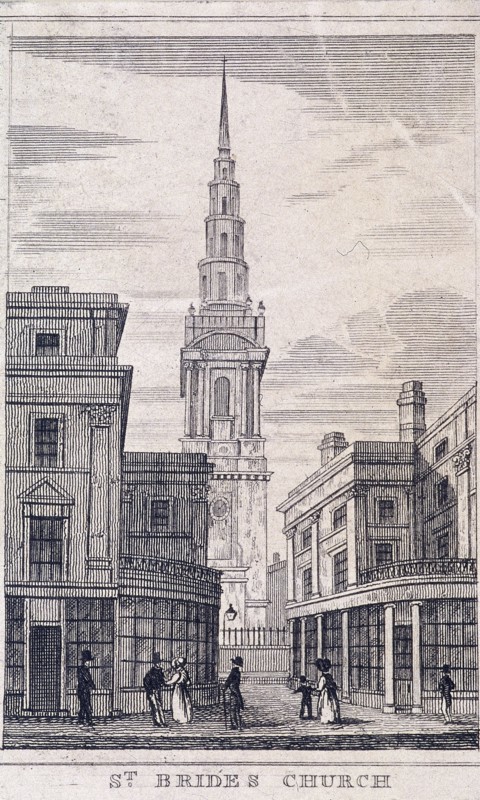 St Bride, London, c1830. Artist: Anon