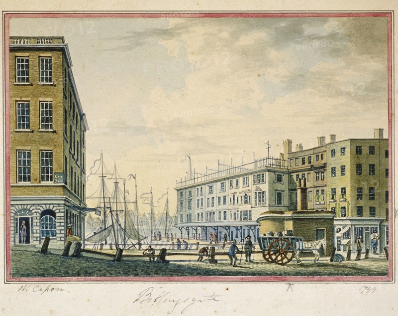 Billingsgate Market, London, 1799. Artist: William Capon