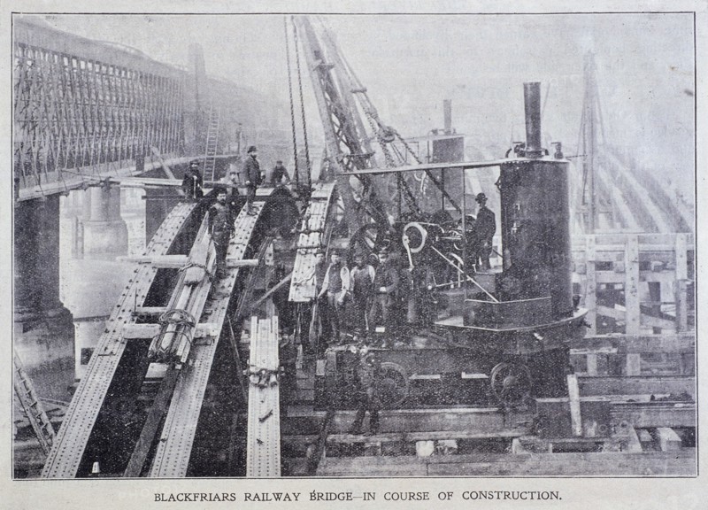Blackfriars Bridge, London, 1870. Artist: Anon