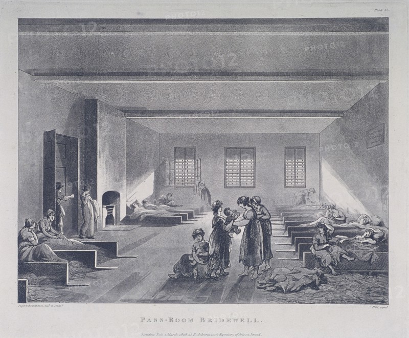 Women and Children in Bridewell's Hospital, London, 1808. Artist: John Hill