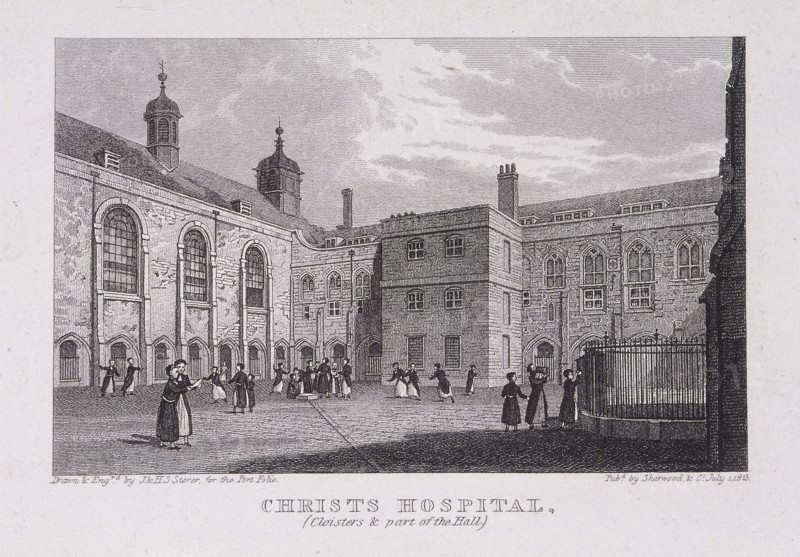 Christ's Hospital, London, 1823. Artist: James Sargant Storer